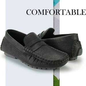 Hawkwell Kids Casual Penny Loafer Moccasin Dress Driver Shoes
